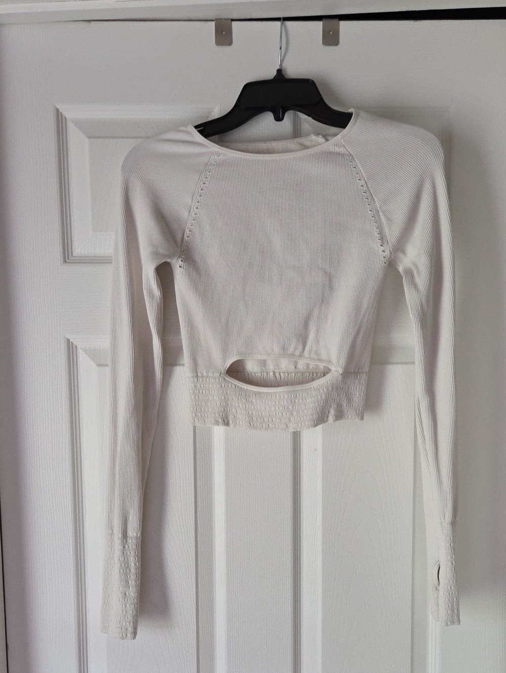 Free People Womens Crop Sport top Medium cream color